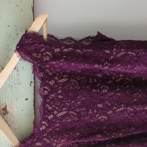 ADRIANNA PAPELL I NWOT Burgundy Lace Bodycon Sleeveless Cocktail Dress, 4